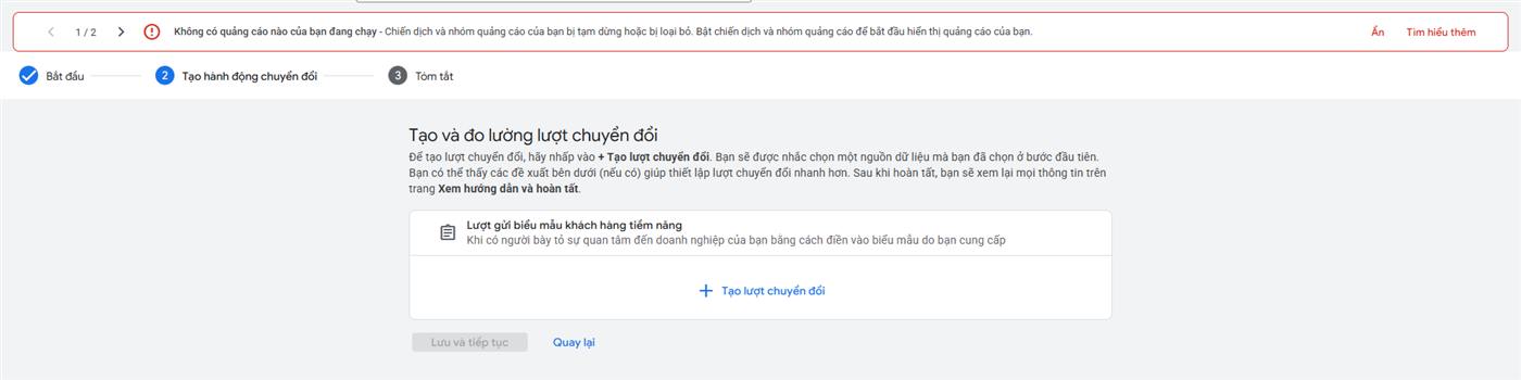 Màn hình tạo và đo lường lượt chuyển đổi